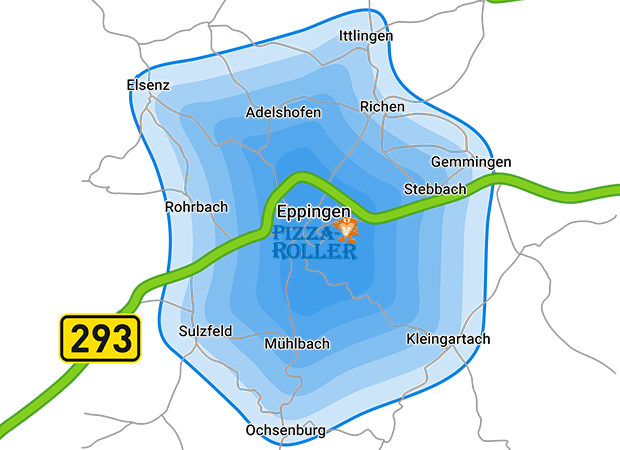 Liefergebiet: Ittlingen, Elsenz, Adelshofen, Richen, Gemmingen, Stebbach, Rohrbach, Eppingen, Sulzfeld, Mühlbach, Kleingartach, Ochsenburg