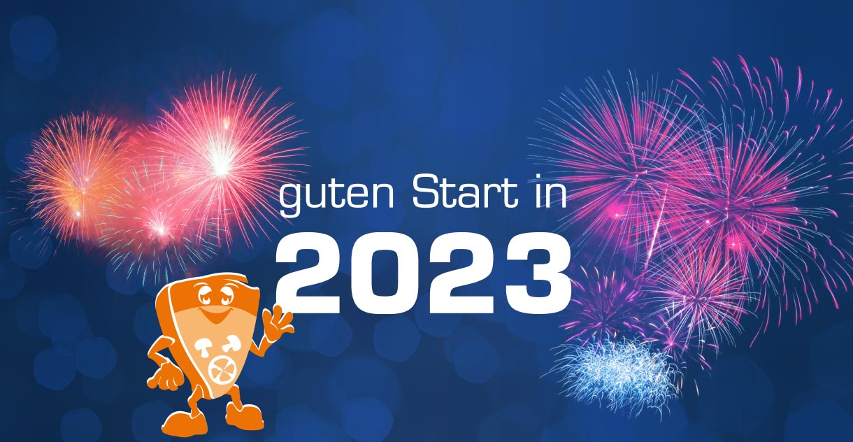 Pizza-Roller wünscht einen guten Start ins Jahr 2023!